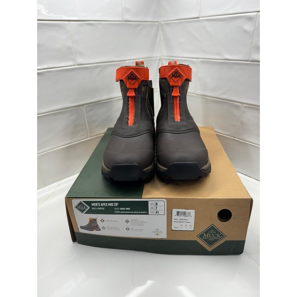 Muck Men's Apex Mid Zip Waterproof Boots men's 8 women's 9 (1:4)